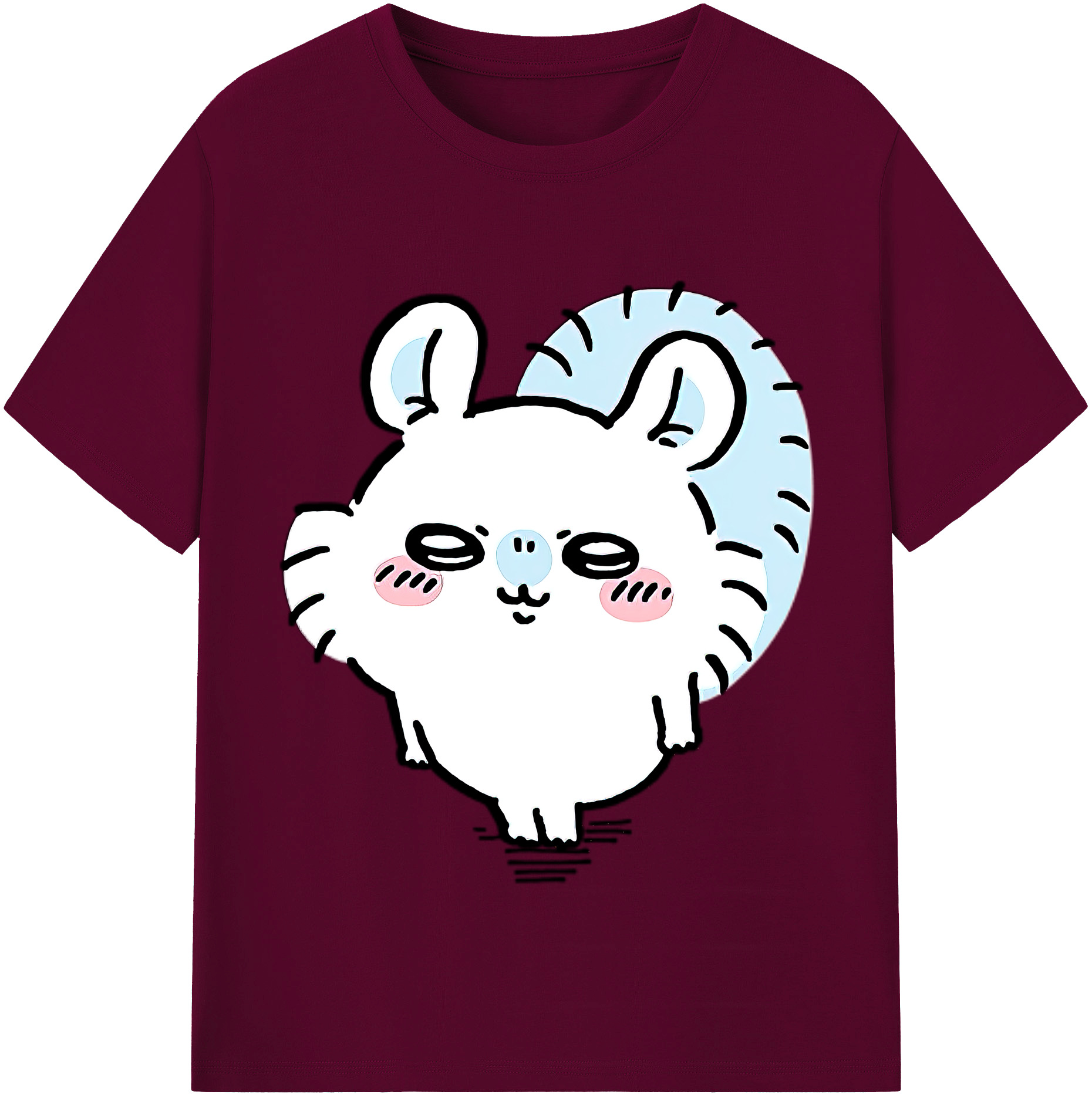（画像用） ちいかわ モモンガ Chii-kawa Momonga レディースカジュアルプリントTシャツ（綿100％）
